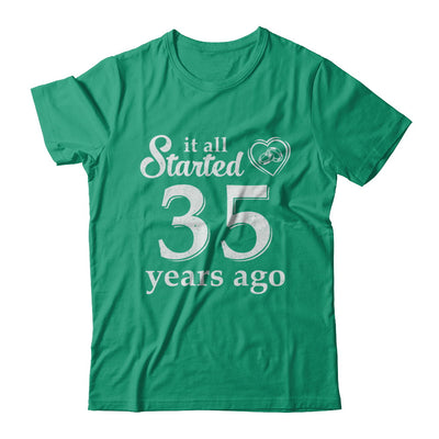 35Th Wedding Anniversary Married Couples 1987 Husband Wife T-Shirt & Hoodie | Teecentury.com