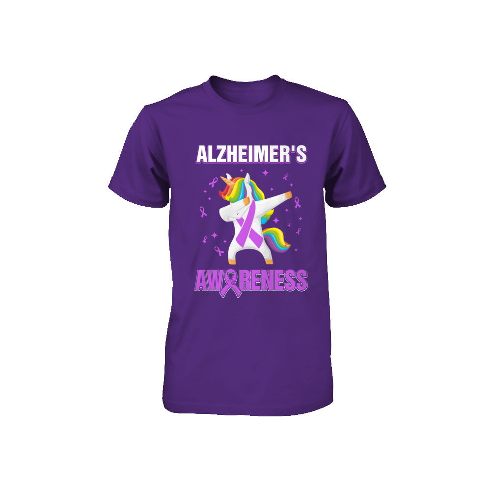 Inspirational Alzheimer's Awareness Unicorn Support Youth Youth Shirt | Teecentury.com