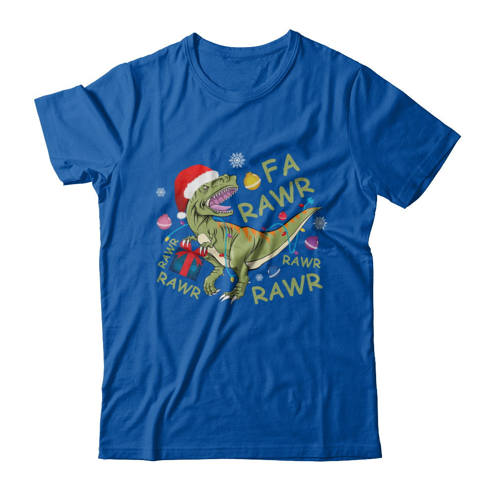 Christmas Funny Dinosaur T-Rex Claus Fa Rawr Rawr T-Shirt & Hoodie | Teecentury.com
