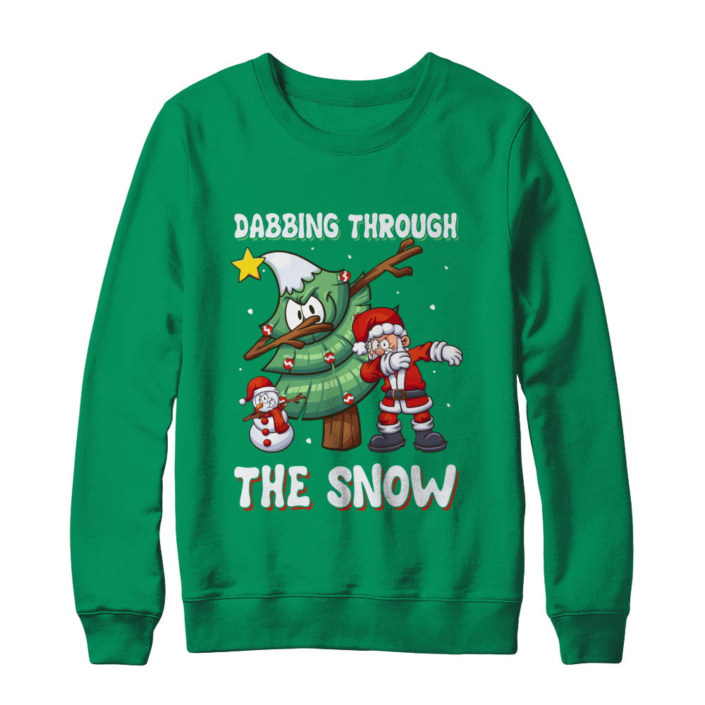 Dabbing Santa Snowman Christmas Tree T-Shirt & Sweatshirt | Teecentury.com