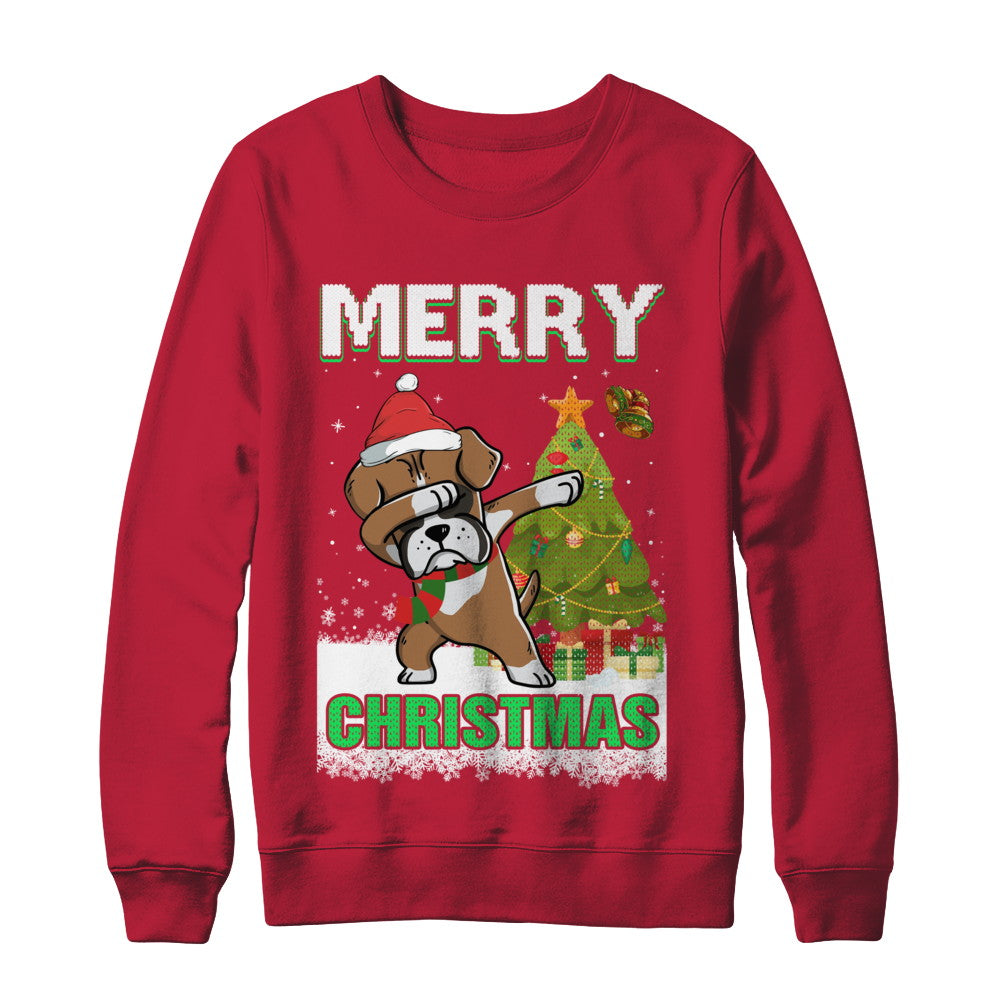 Cute Boxer Claus Merry Christmas Ugly Sweater T-Shirt & Sweatshirt | Teecentury.com