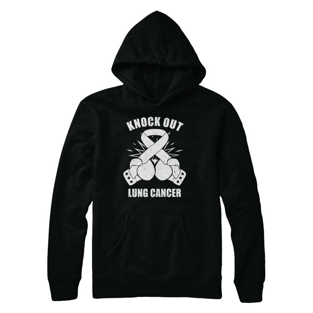 Boxing knock out Lung Cancer Awareness Support T-Shirt & Hoodie | Teecentury.com