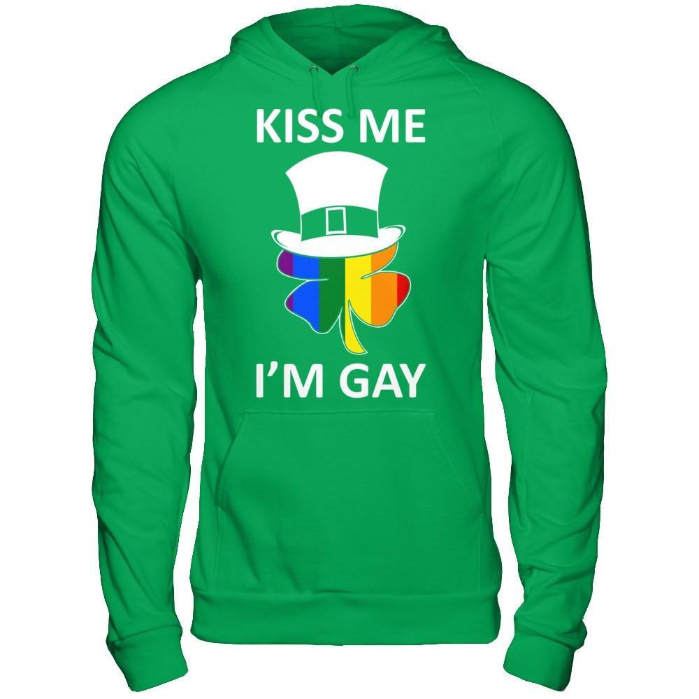 Kiss Me I'm Gay Lgbt St Patrick's Day T-Shirt & Hoodie | Teecentury.com