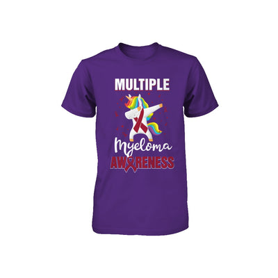 Inspirational Multiple Myeloma Awareness Unicorn Support Youth Youth Shirt | Teecentury.com