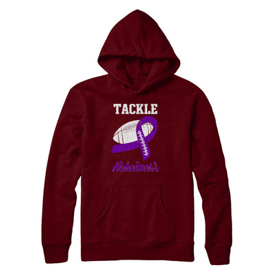 Football Survivor Tackle Purple Alzheimer's Awareness T-Shirt & Hoodie | Teecentury.com