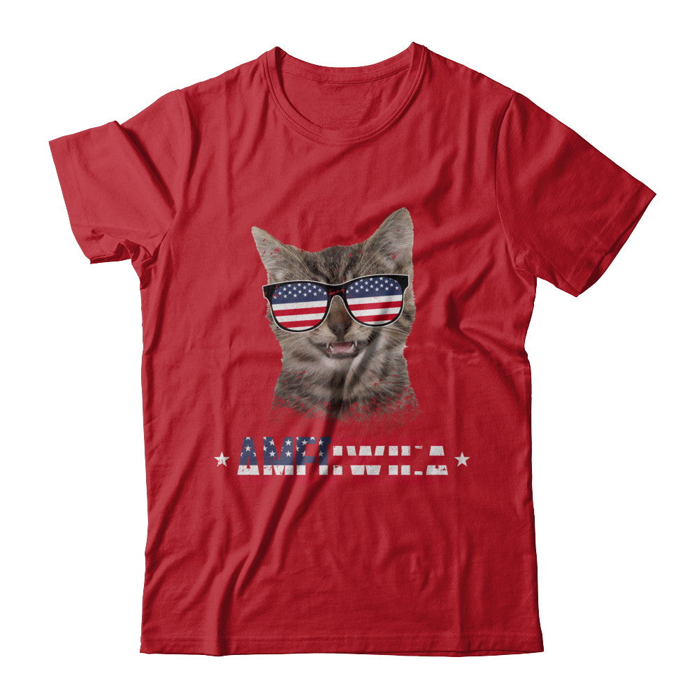 Ameowica 4Th Of July Party Meow Cat American Flag T-Shirt & Hoodie | Teecentury.com