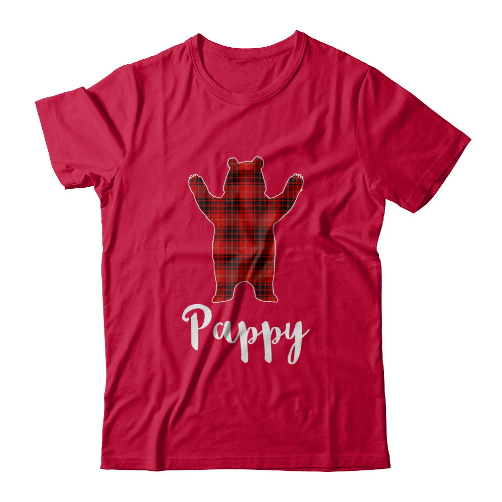 Red Pappy Bear Buffalo Plaid Family Christmas Pajamas T-Shirt & Sweatshirt | Teecentury.com