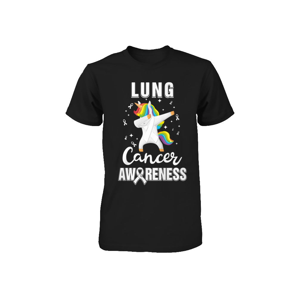 Inspirational Lung Cancer Awareness Unicorn Support Youth Youth Shirt | Teecentury.com