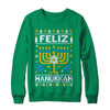 Happy Hanukkah Ugly Sweater Feliz Chanukah Menorah T-Shirt & Sweatshirt | Teecentury.com