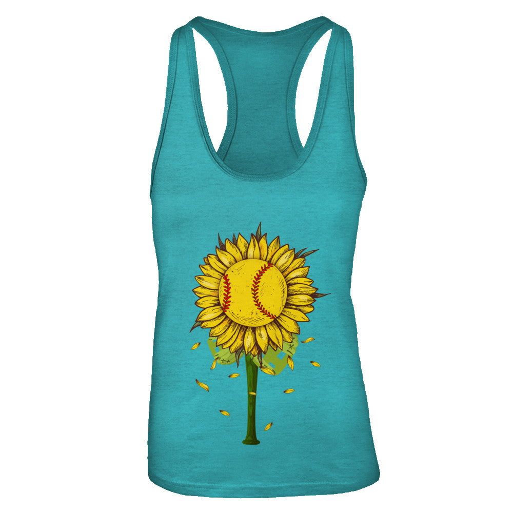 Sunflower Softball Mom Daughter Lover Gift T-Shirt & Tank Top | Teecentury.com