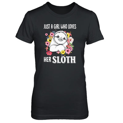 Just A Girl Who Loves Her Sloth T-Shirt & Tank Top | Teecentury.com