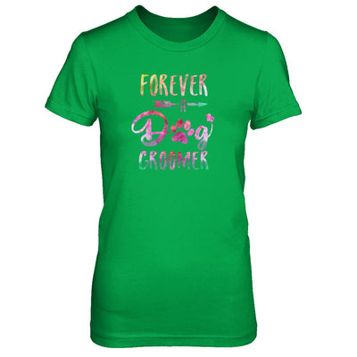 Dog Paw Hairstylist Forever A Dog Groomer For Women T-Shirt & Tank Top | Teecentury.com