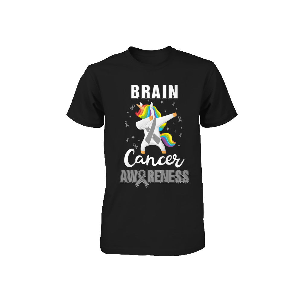 Inspirational Brain Cancer Awareness Unicorn Support Youth Youth Shirt | Teecentury.com