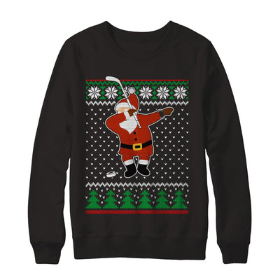Dabbing Santa Hockey Ugly Sweater Christmas T-Shirt & Sweatshirt | Teecentury.com