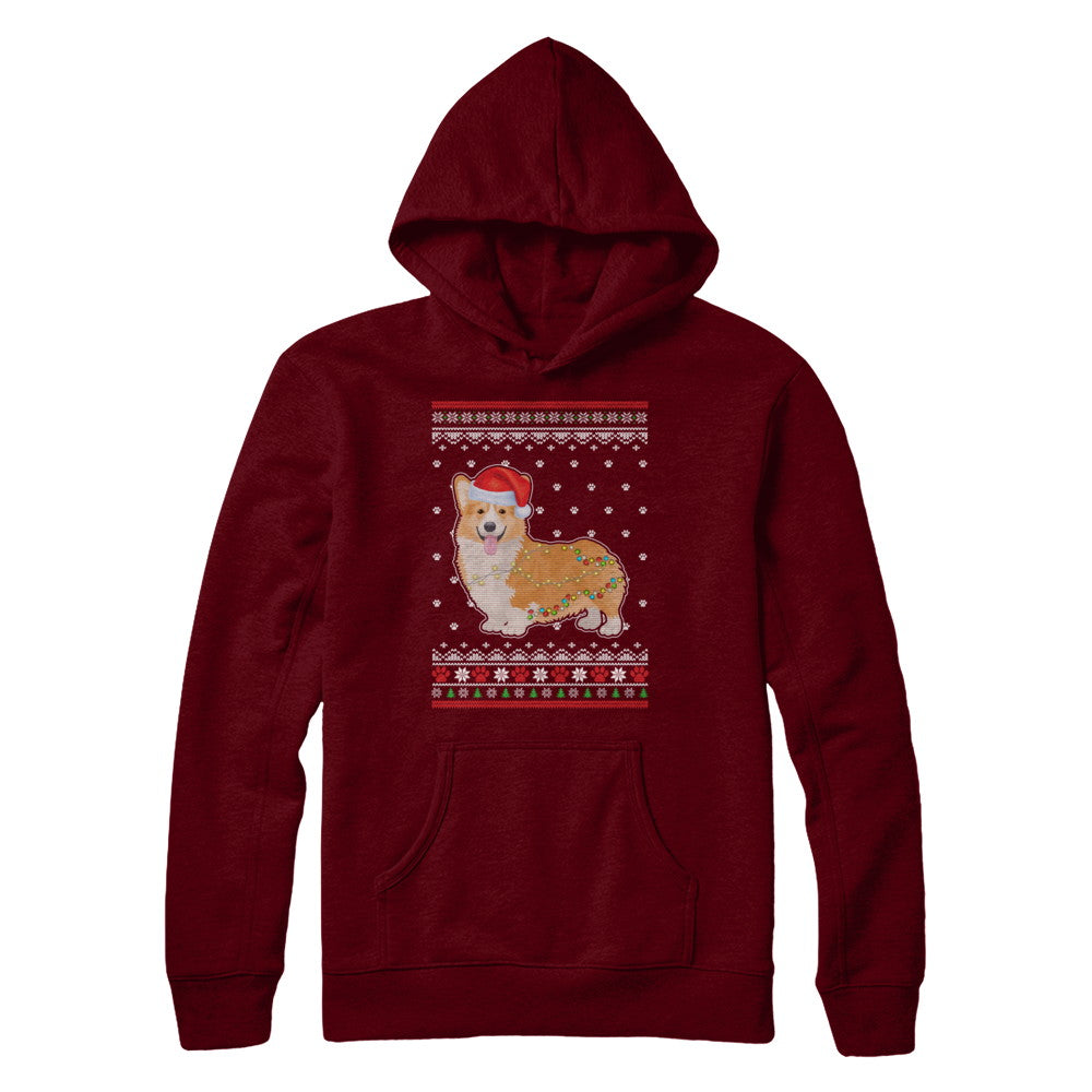 Corgi Christmas Ugly Sweater Lights Dog Xmas Gift T-Shirt & Sweatshirt | Teecentury.com