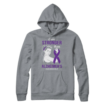 I Am Stronger Than Alzheimer's Awareness Support T-Shirt & Hoodie | Teecentury.com