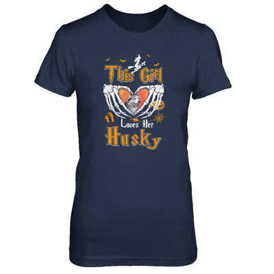 This Girl Love Her Dog Husky Halloween T-Shirt & Tank Top | Teecentury.com