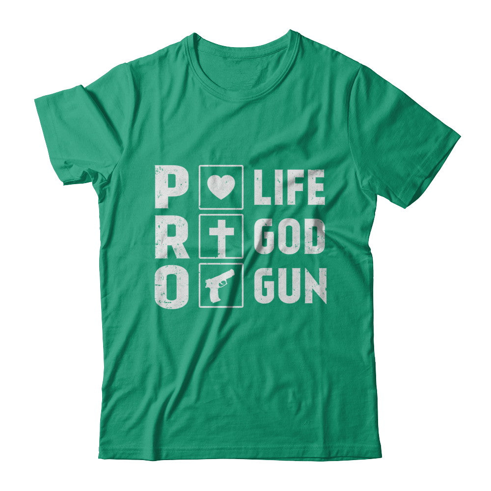 Pro Life Pro God Pro Gun America T-Shirt & Hoodie | Teecentury.com