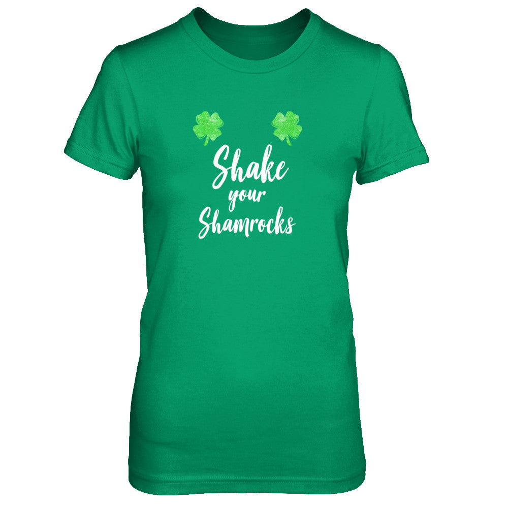 Shake Your Shamrocks Boobs 4 Leaf Clover St Paddys Day Unisex T