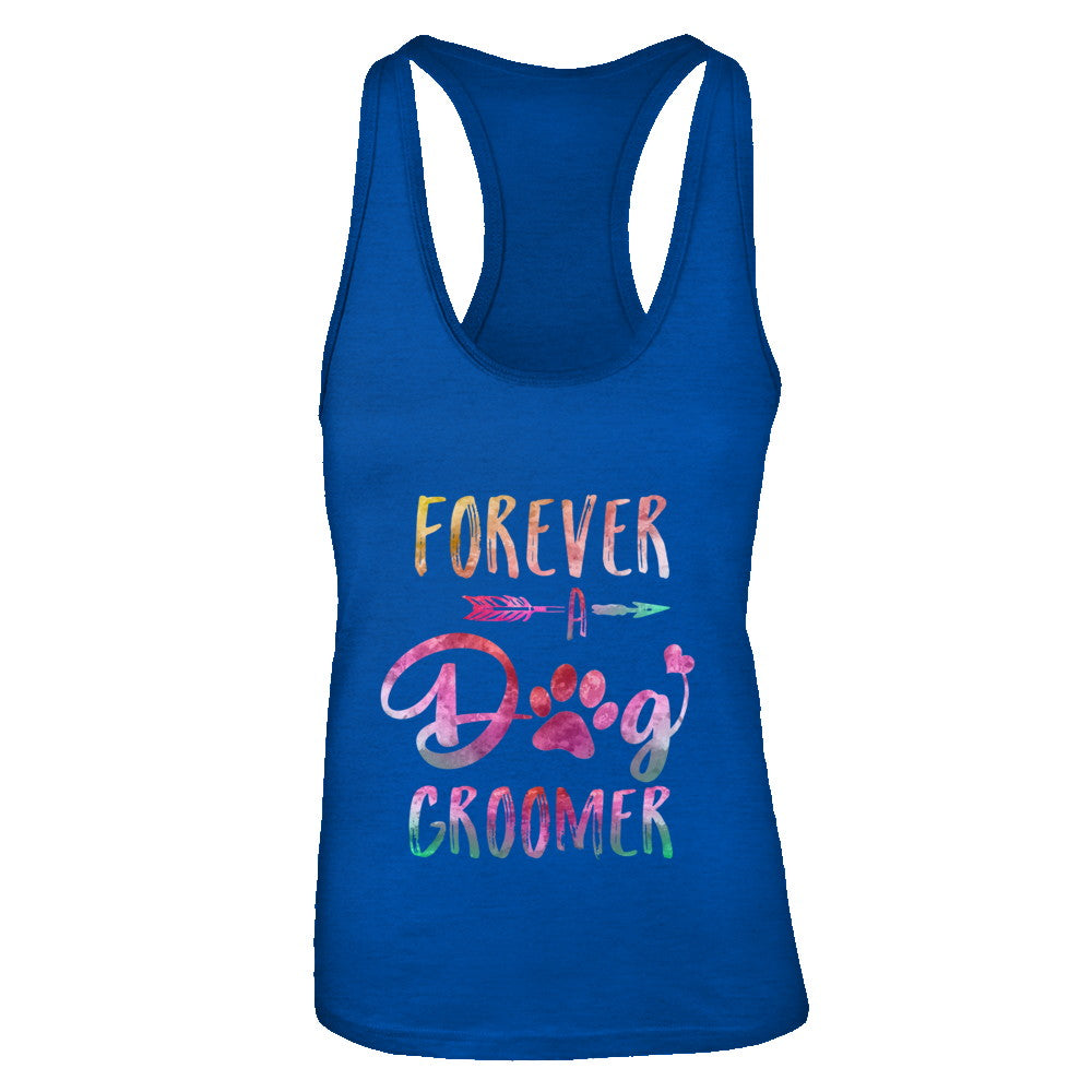 Dog Paw Hairstylist Forever A Dog Groomer For Women T-Shirt & Tank Top | Teecentury.com