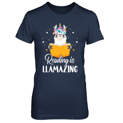 Reading Is Llamazing Llama Reading Book Lover T-Shirt & Hoodie | Teecentury.com