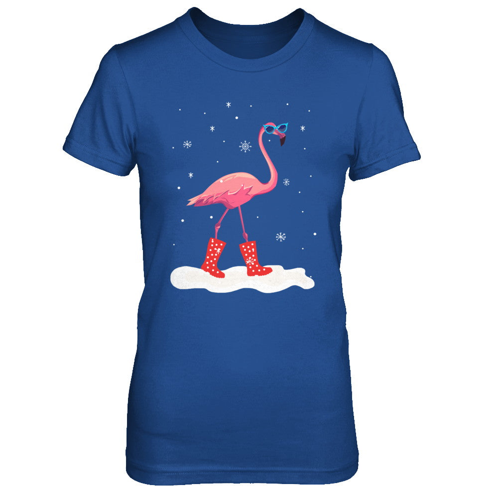 Flamingo With Rubber Boots Snow T-Shirt & Hoodie | Teecentury.com