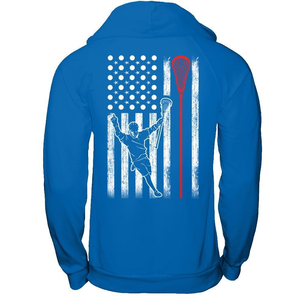 Lacrosse American Flag T-Shirt & Hoodie | Teecentury.com