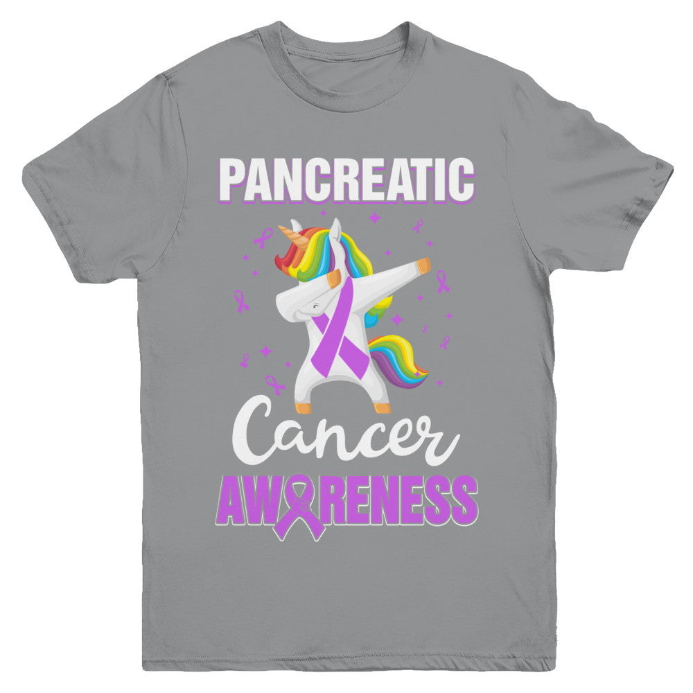 Inspirational Pancreatic Cancer Awareness Unicorn Support Youth Youth Shirt | Teecentury.com