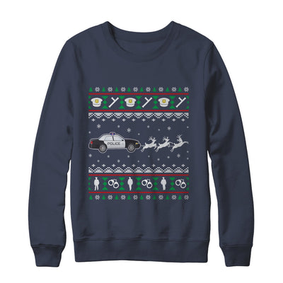 Merry Christmas Police Officer Ugly Sweater Gift T-Shirt & Sweatshirt | Teecentury.com