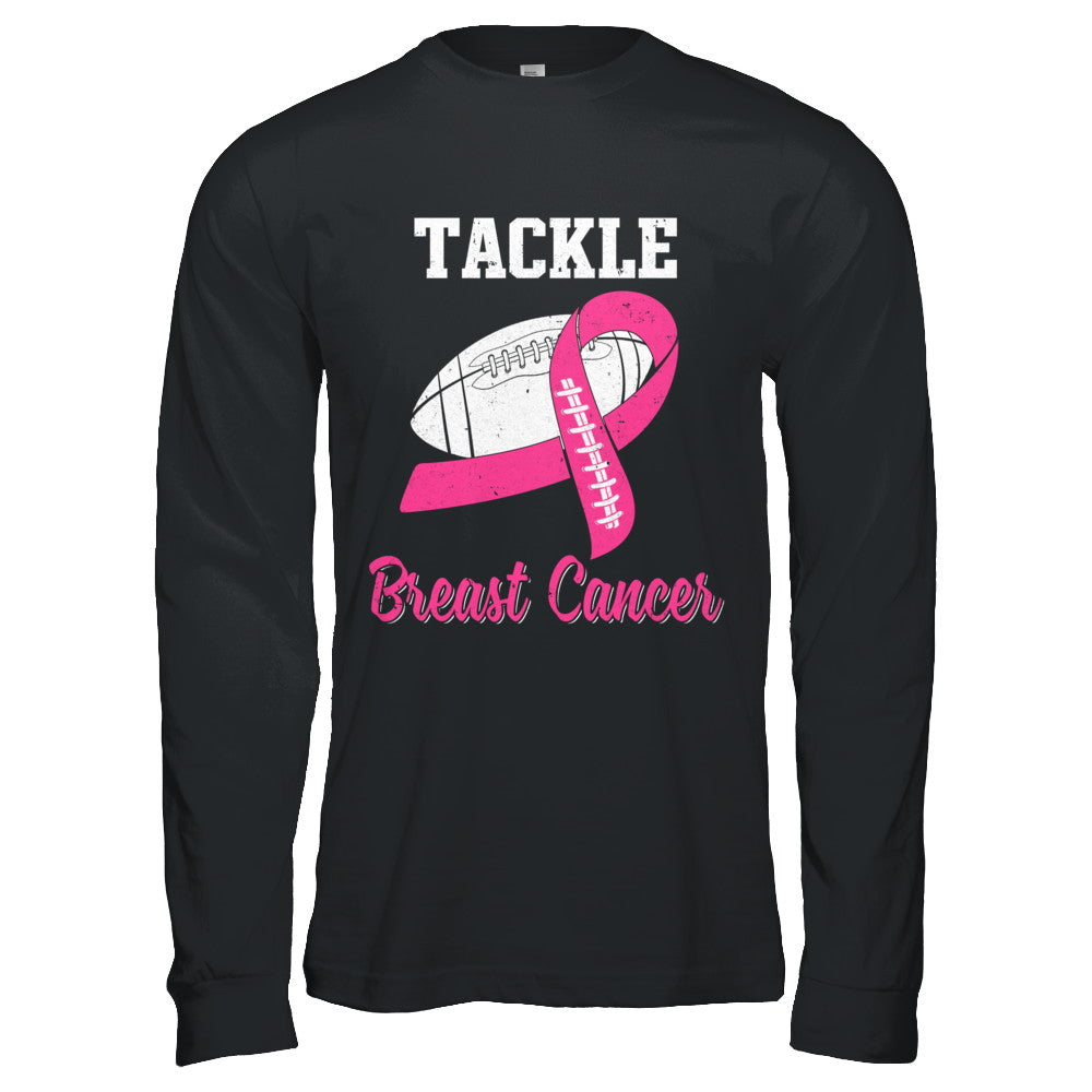 Football Survivor Tackle Pink Breast Cancer Awareness T-Shirt & Hoodie | Teecentury.com