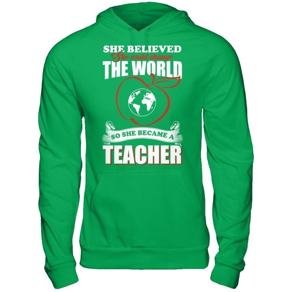 She Believed She Could Change The World She Became A Teacher T-Shirt & Hoodie | Teecentury.com
