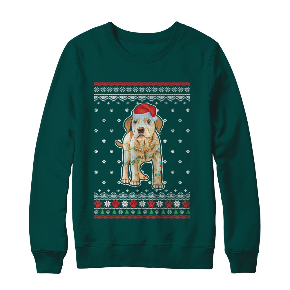 Labrador Christmas Ugly Sweater Lights Dog Xmas Gift T-Shirt & Sweatshirt | Teecentury.com