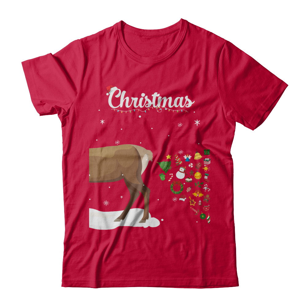 Couples Sick Reindeer Funny Ugly Christmas Sweater T-Shirt & Sweatshirt | Teecentury.com