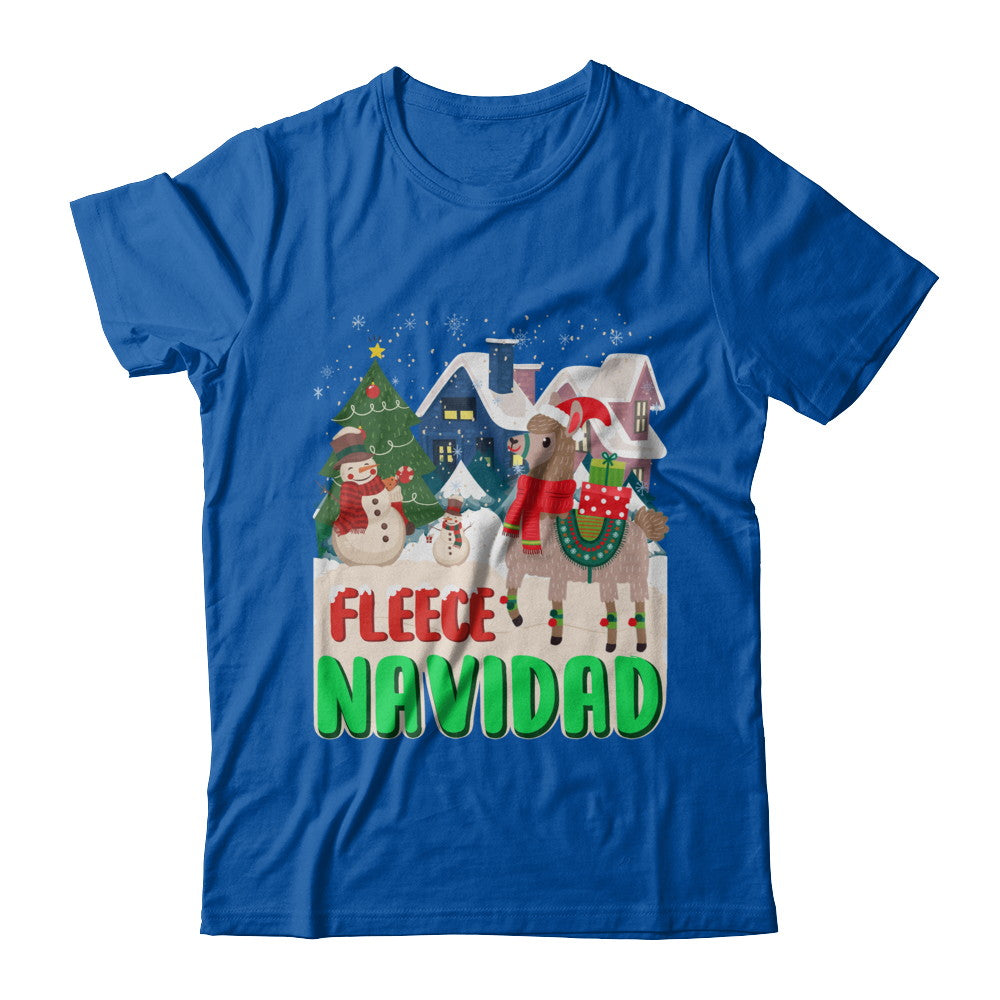 Fleece Navidad Llama Christmas Gifts Spanish T-Shirt & Sweatshirt | Teecentury.com
