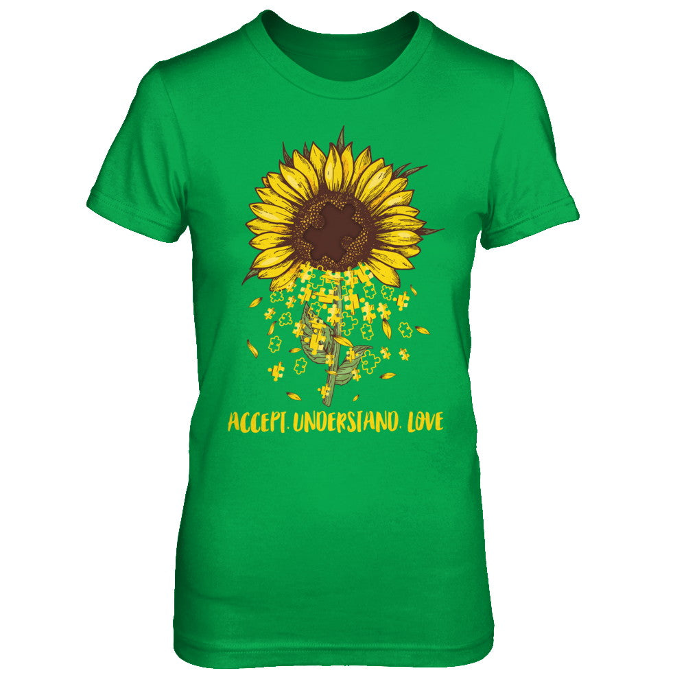 Sunflower Accept Understand Love Autism Awareness T-Shirt & Hoodie | Teecentury.com