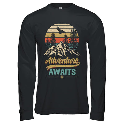 Vintage Adventure Awaits Camping Camper Outdoor Travel T-Shirt & Hoodie | Teecentury.com