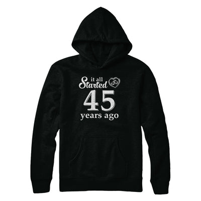 45Th Wedding Anniversary Married Couples 1977 Husband Wife T-Shirt & Hoodie | Teecentury.com