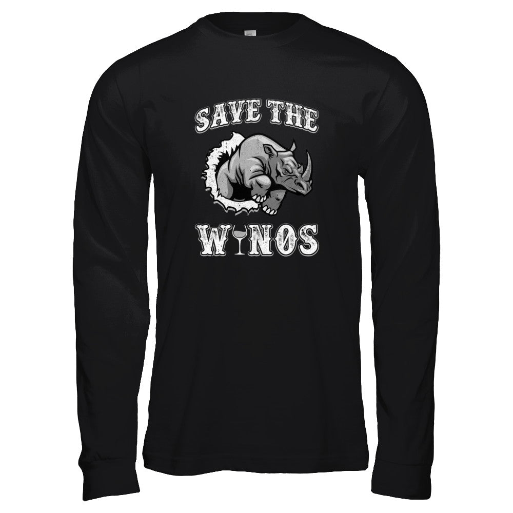 Save The Winos Wine Rhino T-Shirt & Tank Top | Teecentury.com