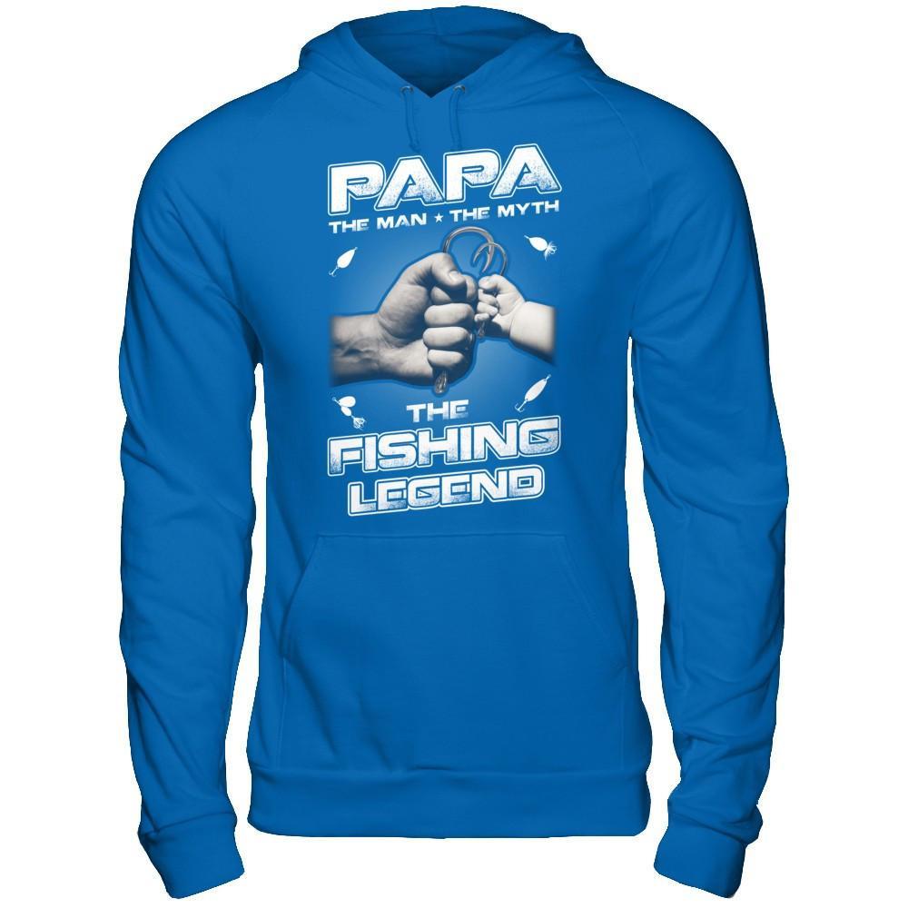 Papa The Man The Myth The Fishing Legend T-Shirt & Hoodie | Teecentury.com