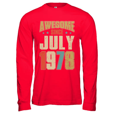 Vintage Retro Awesome Since July 1978 44th Birthday T-Shirt & Hoodie | Teecentury.com