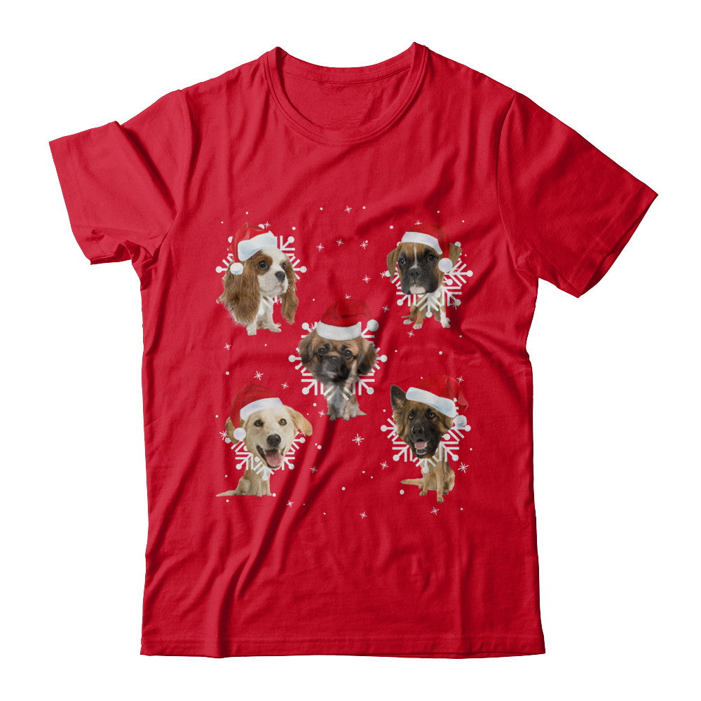 Cute Dog's Christmas Snowflakes Cat Claus T-Shirt & Sweatshirt | Teecentury.com