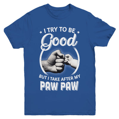 I Try To Be Good But I Take After My Paw Paw Toddler Kids Youth Youth Shirt | Teecentury.com