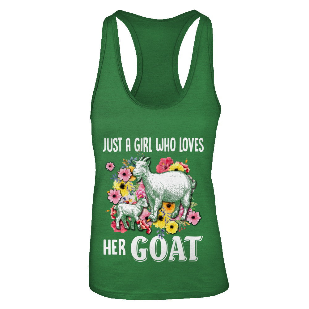 Just A Girl Who Loves Her Goat T-Shirt & Tank Top | Teecentury.com