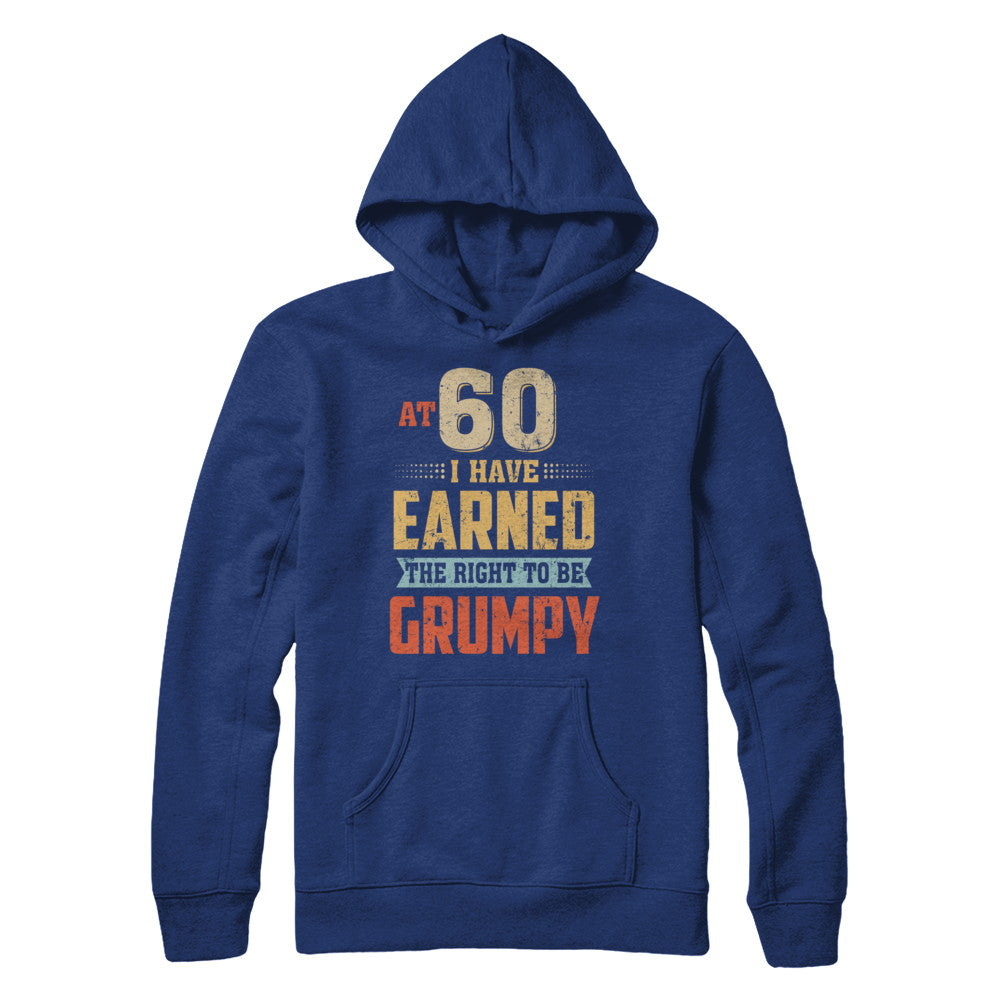 Vintage The Right To Be Grumpy 60th 1962 Birthday Gift T-Shirt & Hoodie | Teecentury.com
