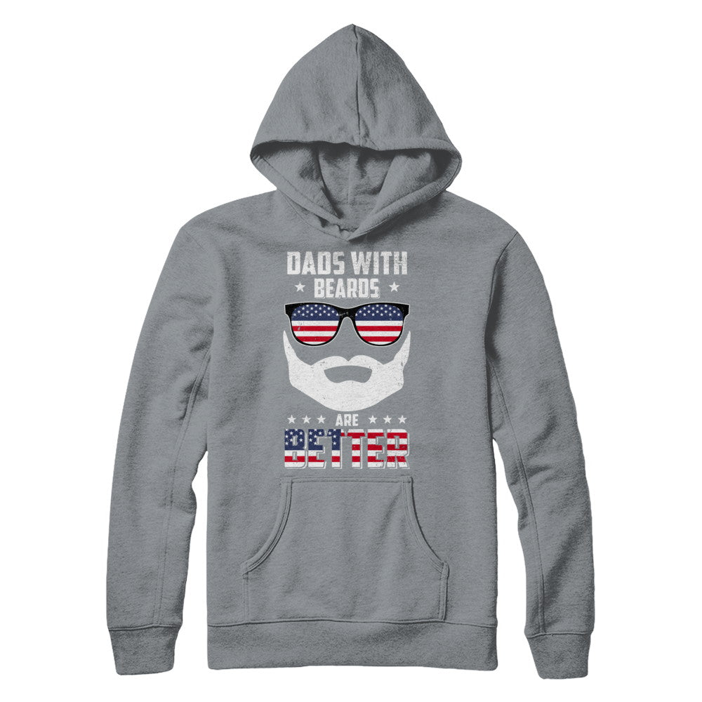 Dads With Beards Are Better American Flag Fathers Day T-Shirt & Hoodie | Teecentury.com