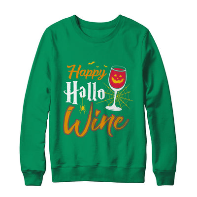 Happy Hallo Wine Funny Halloween T-Shirt & Sweatshirt | Teecentury.com