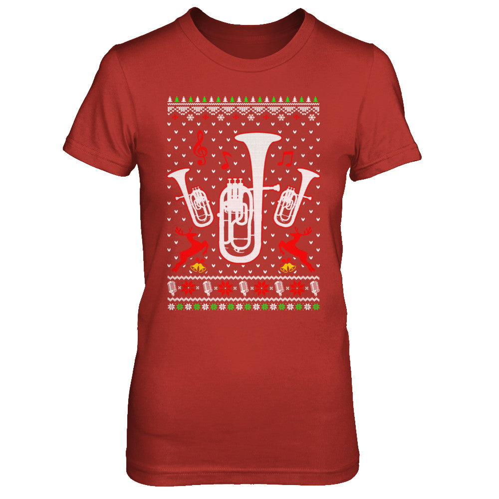 Santa Euphonium Ugly Christmas Sweater Gifts T-Shirt & Sweatshirt | Teecentury.com