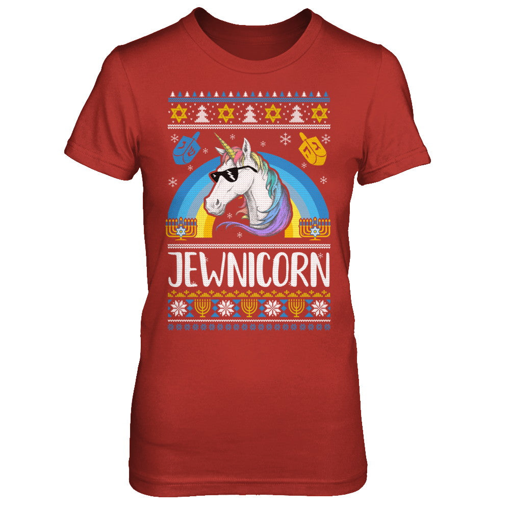 Jewnicorn Funny Jewish Unicorn Hanukkah Chanukah Sweater T-Shirt & Sweatshirt | Teecentury.com