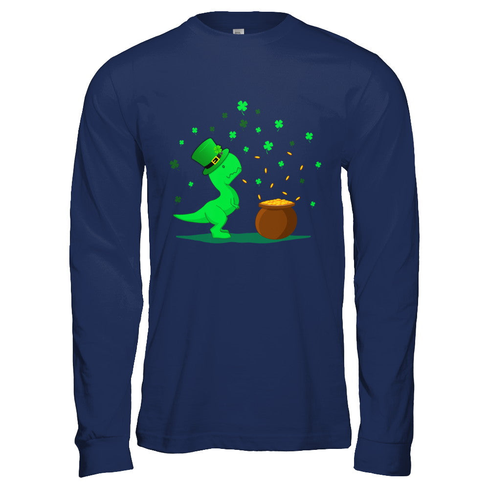 Lucky Dinosaur T-Rex St Patrick's Day Gift T-Shirt & Hoodie | Teecentury.com
