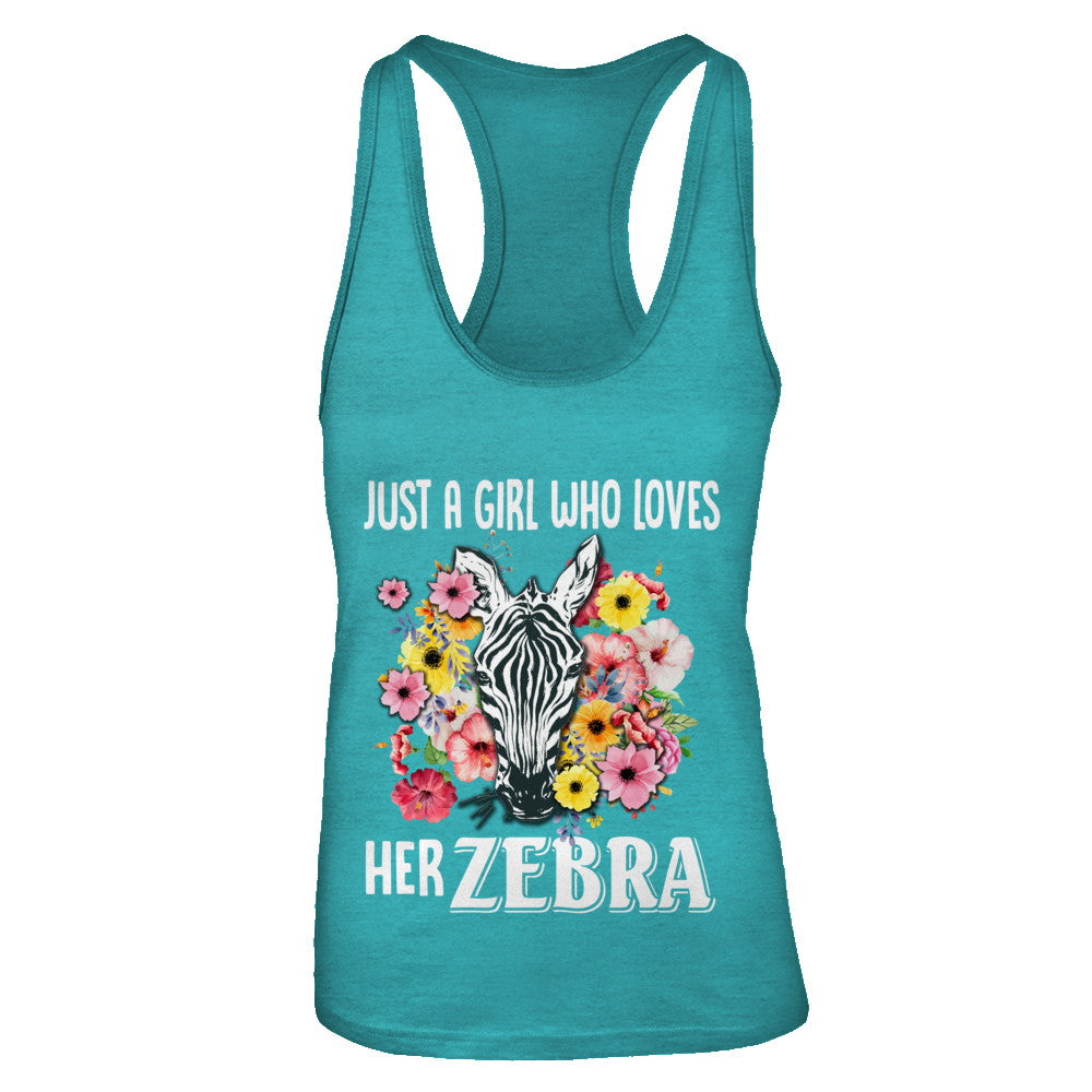 Just A Girl Who Loves Her Zebra T-Shirt & Tank Top | Teecentury.com